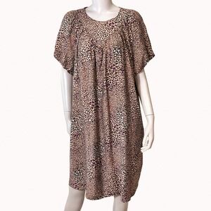 Munthe‎ Palermo Print Swing Dress Womens 6 (EU 36) Colorful Leopard Lightweight